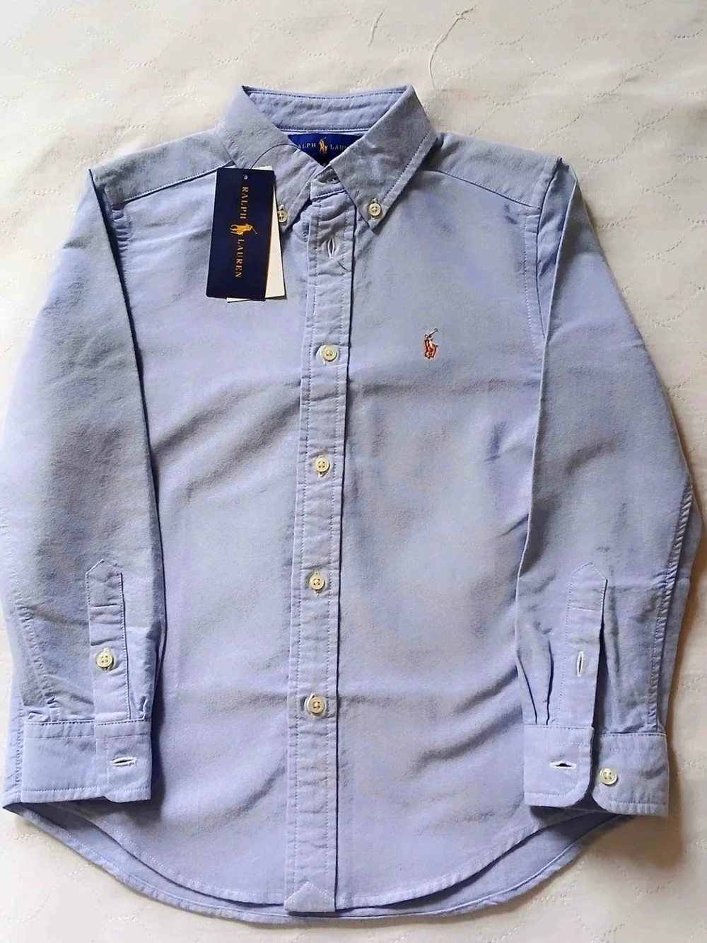 Ralph Lauren Light Blue Boys Button-Down Oxford Shirt